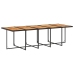 Set comedor de jardín con cojines 15 pzas ratán sintético negro