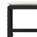 Set comedor de jardín con cojines 15 pzas ratán sintético negro