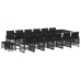 Set de muebles jardín 17 pzas con cojines ratán sintético negro