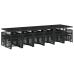 Set de muebles jardín 17 pzas con cojines ratán sintético negro