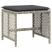 Set comedor jardín y cojines 17 pzas ratán sintético gris claro