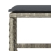 Set comedor jardín y cojines 17 pzas ratán sintético gris claro
