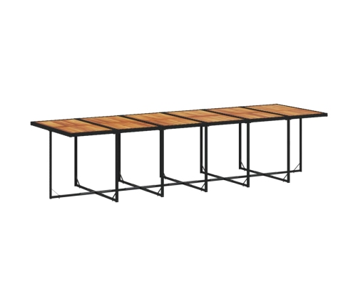 Set de muebles jardín 17 pzas con cojines ratán sintético negro