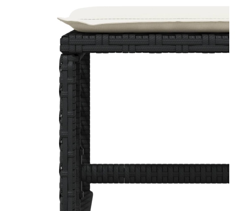 Set de muebles jardín 17 pzas con cojines ratán sintético negro