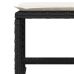 Set de muebles jardín 17 pzas con cojines ratán sintético negro