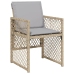 Set comedor de jardín 11 pzas con cojines ratán sintético beige