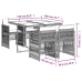 Set comedor de jardín 5 pzas cojines ratán sintético gris claro
