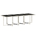 Set comedor jardín y cojines 15 pzas ratán sintético gris claro