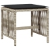 Set comedor jardín y cojines 15 pzas ratán sintético gris claro