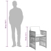 Set comedor de jardín 9 pzas cojines ratán sintético gris claro