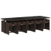 Set comedor de jardín 11 pzas y cojines ratán sintético marrón