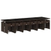 Set muebles de jardín 13 pzas y cojines ratán sintético marrón