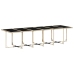 Set comedor de jardín con cojines 13 pzas ratán sintético beige