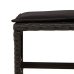 Set de comedor jardín 11 pzas con cojines ratán sintético negro