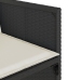 Set comedor de jardín con cojines 13 pzas ratán sintético negro