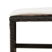 Set comedor de jardín con cojines 13 pzas ratán sintético negro