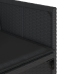Set comedor de jardín con cojines 15 pzas ratán sintético negro