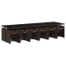 Set de muebles jardín 17 pzas y cojines ratán sintético marrón