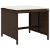 Set de muebles jardín 17 pzas y cojines ratán sintético marrón