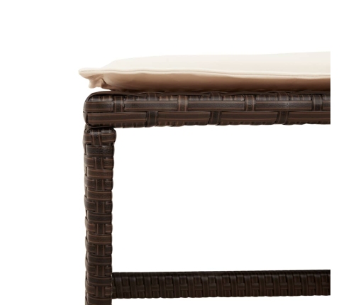 Set de muebles jardín 17 pzas y cojines ratán sintético marrón