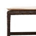 Set de muebles jardín 17 pzas y cojines ratán sintético marrón
