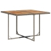 Set comedor de jardín 5 piezas con cojines ratán sintético gris