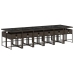 Set muebles de jardín 13 pzas y cojines ratán sintético marrón