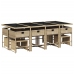 Set comedor de jardín con cojines 13 pzas ratán sintético beige
