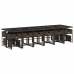 Set de muebles jardín 17 pzas y cojines ratán sintético marrón