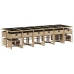 Set comedor de jardín 17 pzas con cojines ratán sintético beige