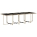 Set comedor de jardín con cojines 15 pzas ratán sintético beige
