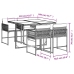 Set comedor de jardín 5 pzas con cojines ratán sintético beige