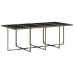 Set comedor jardín 9 pzas y cojines ratán sintético gris
