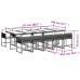 Set comedor de jardín 11 pzas con cojines ratán sintético beige