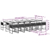 Set comedor de jardín con cojines 13 pzas ratán sintético negro