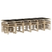 Set comedor de jardín 17 pzas con cojines ratán sintético beige