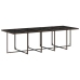 Set comedor de jardín y cojines 15 pzas ratán sintético marrón