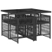 Set de muebles jardín 5 pzas con cojines ratán sintético negro