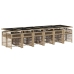 Set comedor de jardín con cojines 13 pzas ratán sintético beige