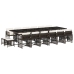 Set de muebles jardín 17 pzas y cojines ratán sintético marrón