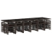 Set de muebles jardín 17 pzas y cojines ratán sintético marrón