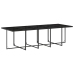 Set comedor de jardín con cojines 15 pzas ratán sintético negro