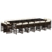 Set de muebles jardín 17 pzas y cojines ratán sintético marrón