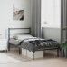 Estructura cama sin colchón con cabecero metal negro 100x190 cm
