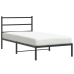 Estructura cama sin colchón con cabecero metal negro 100x190 cm