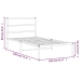Estructura cama sin colchón con cabecero metal negro 100x190 cm