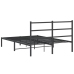 Estructura cama sin colchón con cabecero metal negro 135x190 cm