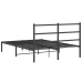 Estructura cama sin colchón con cabecero metal negro 140x190 cm