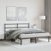 Estructura cama sin colchón con cabecero metal negro 150x200 cm