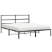 Estructura cama sin colchón con cabecero metal negro 150x200 cm